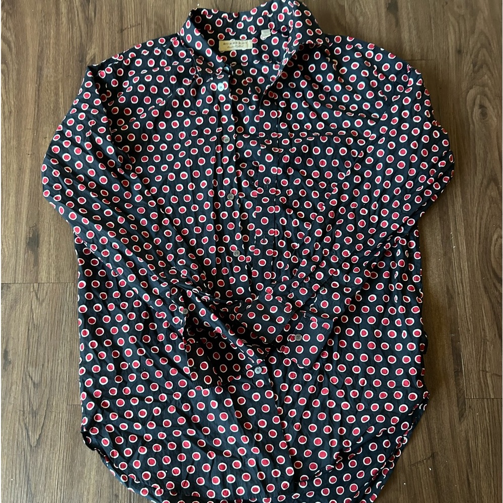 BURBERRY Polka dot button down